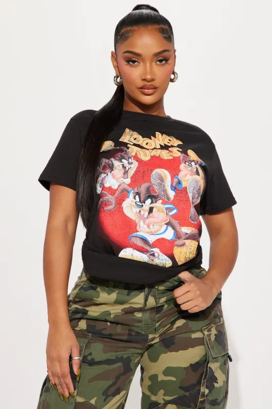 Looney Tunes Tasmanian Tee - Black sold by Fashion Nova