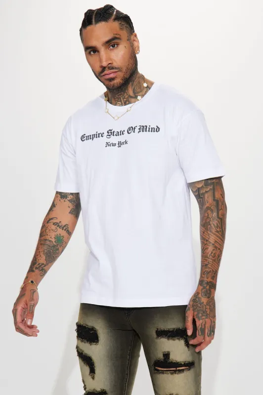Empire State Of Mind Short Sleeve Tee - White sold by Fashion Nova