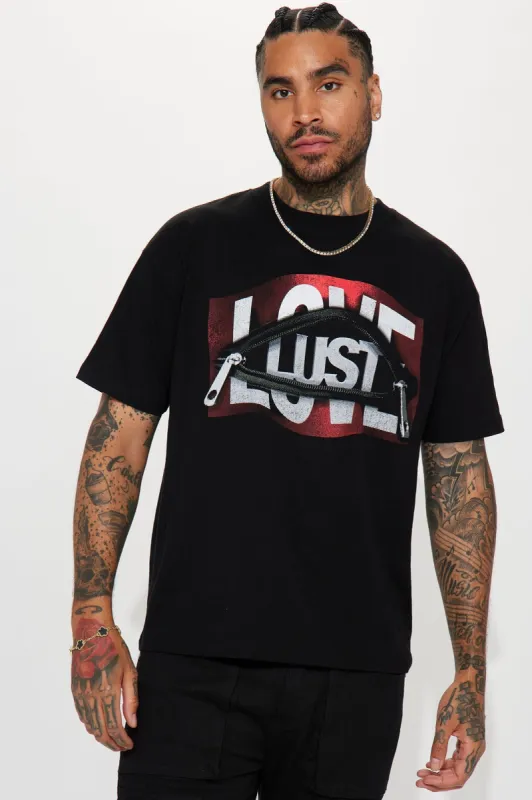Love Lust Short Sleeve Tee - Black sold by Fashion Nova