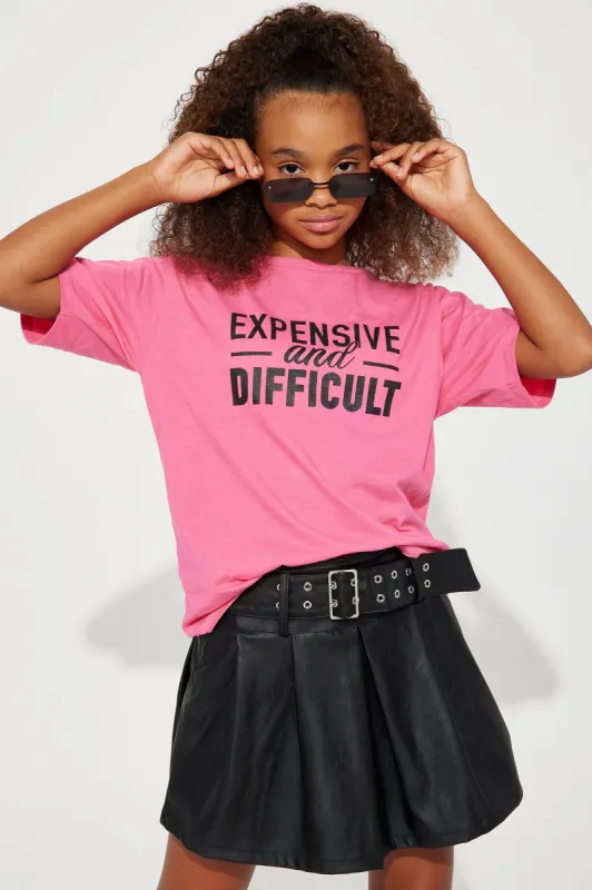 MINI EXPENSIVE AND DIFFCULT SHORT SLEEVE TEE - Pink sold by Fashion Nova