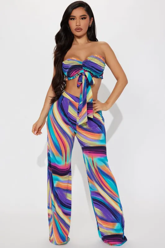 Remi Pant Set - Purple/combo sold by Fashion Nova