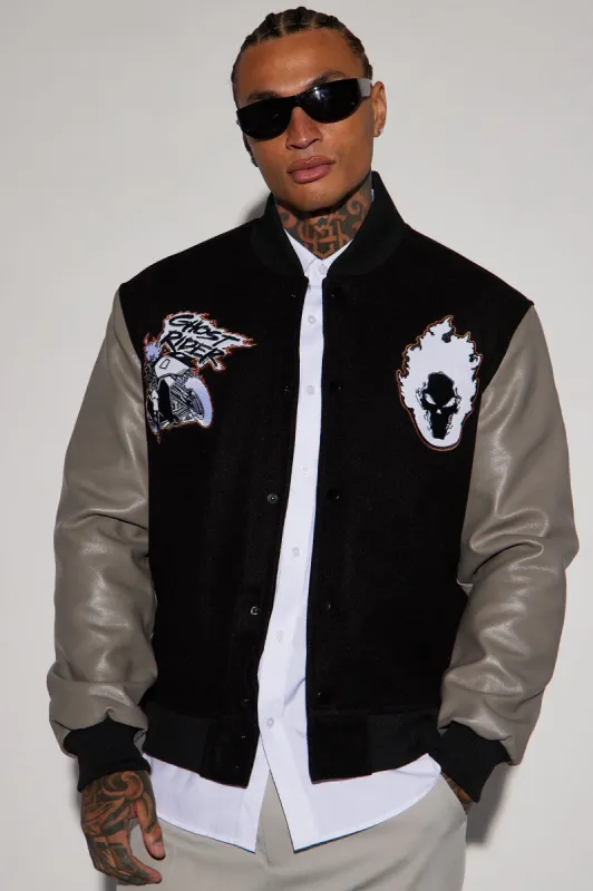 Ghost Rider Jacket - Black/Grey sold by Fashion Nova