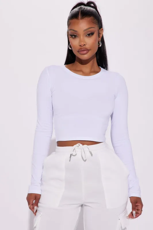 Always On The Go Top - White sold by Fashion Nova