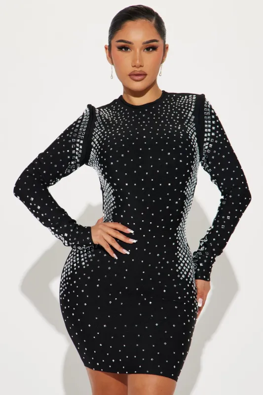 Selena Bandage Mini Dress - Black sold by Fashion Nova