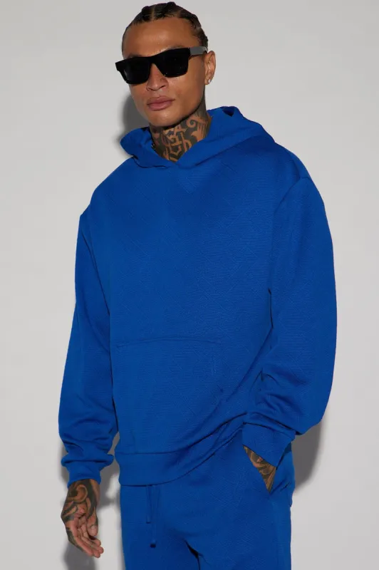 Textured Lines Hoodie - Blue sold by Fashion Nova