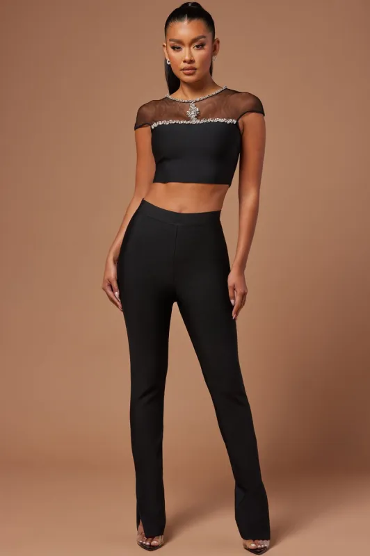 Charlotte Bandage Pant - Black sold by Fashion Nova