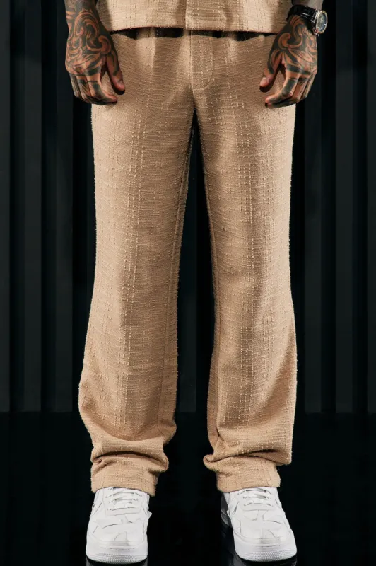 Jordan Textured Slim Pants - Tan sold by Fashion Nova