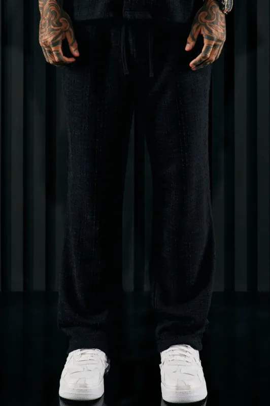 Jordan Textured Slim Pants - Black sold by Fashion Nova