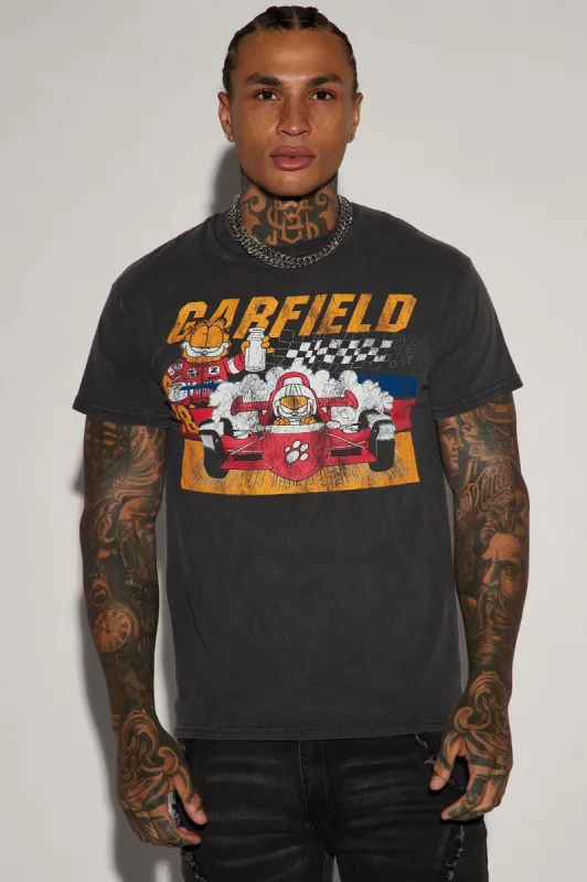 Garfield Racing Short Sleeve Tee - Black sold by Fashion Nova