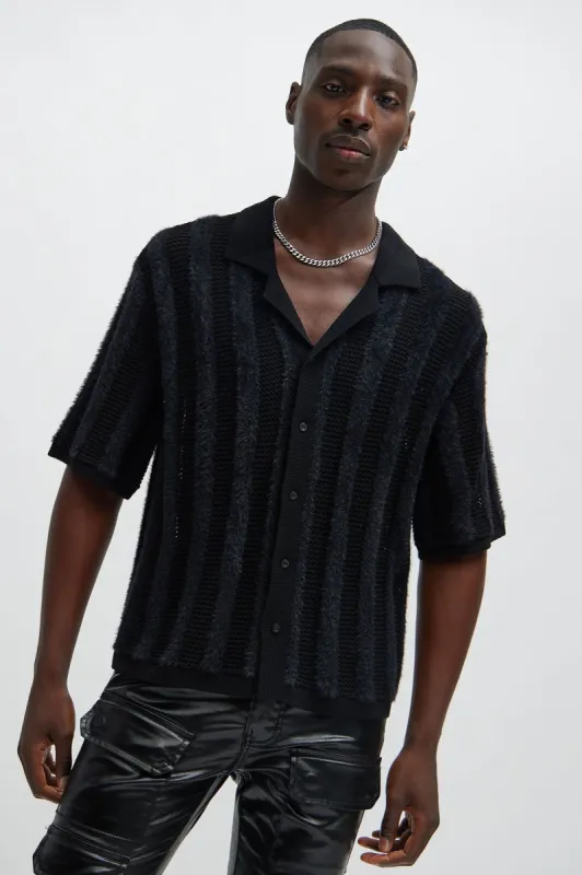 Eldon Fur Textured Shirt - Black sold by Fashion Nova