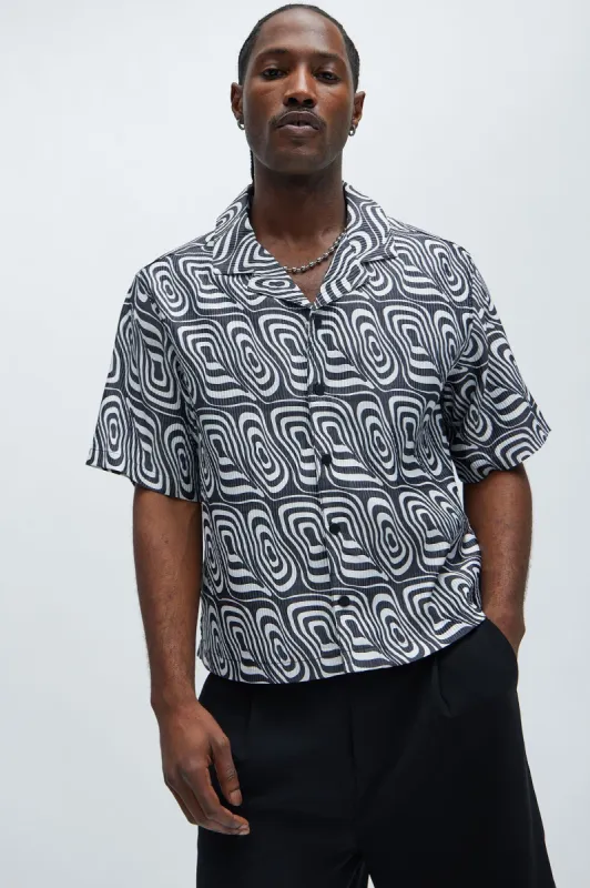 Osiris Textured Shirt - Black/combo sold by Fashion Nova