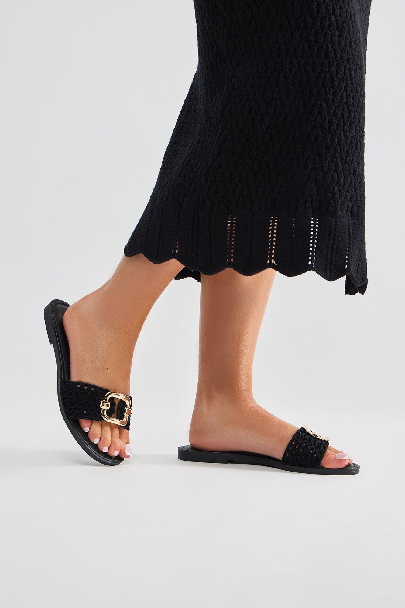 Shiloh Flat Sandals - Black sold by Fashion Nova product image thumbnail 3