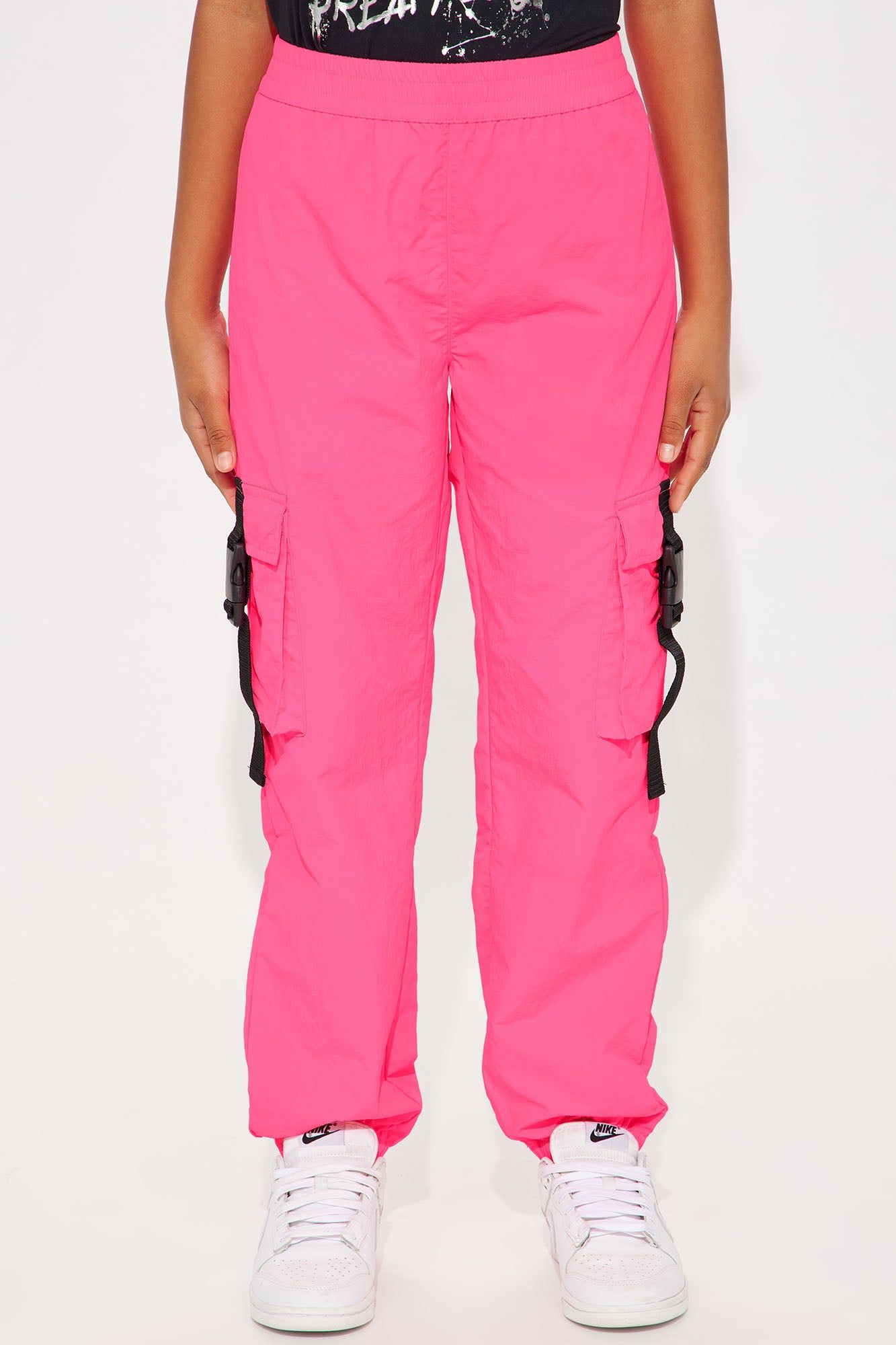 Mini Strappy Nylon Parachute Cargo Pants - Hot Pink sold by Fashion Nova product image thumbnail 2