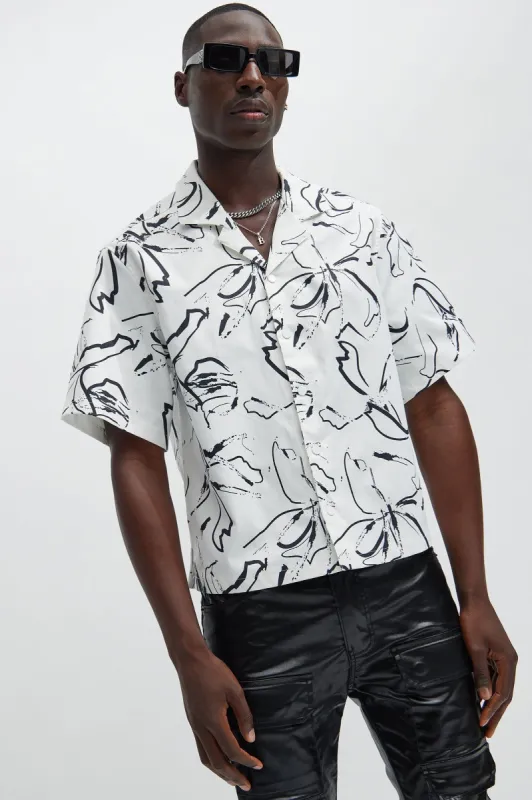 Palette Shirt - White/combo sold by Fashion Nova