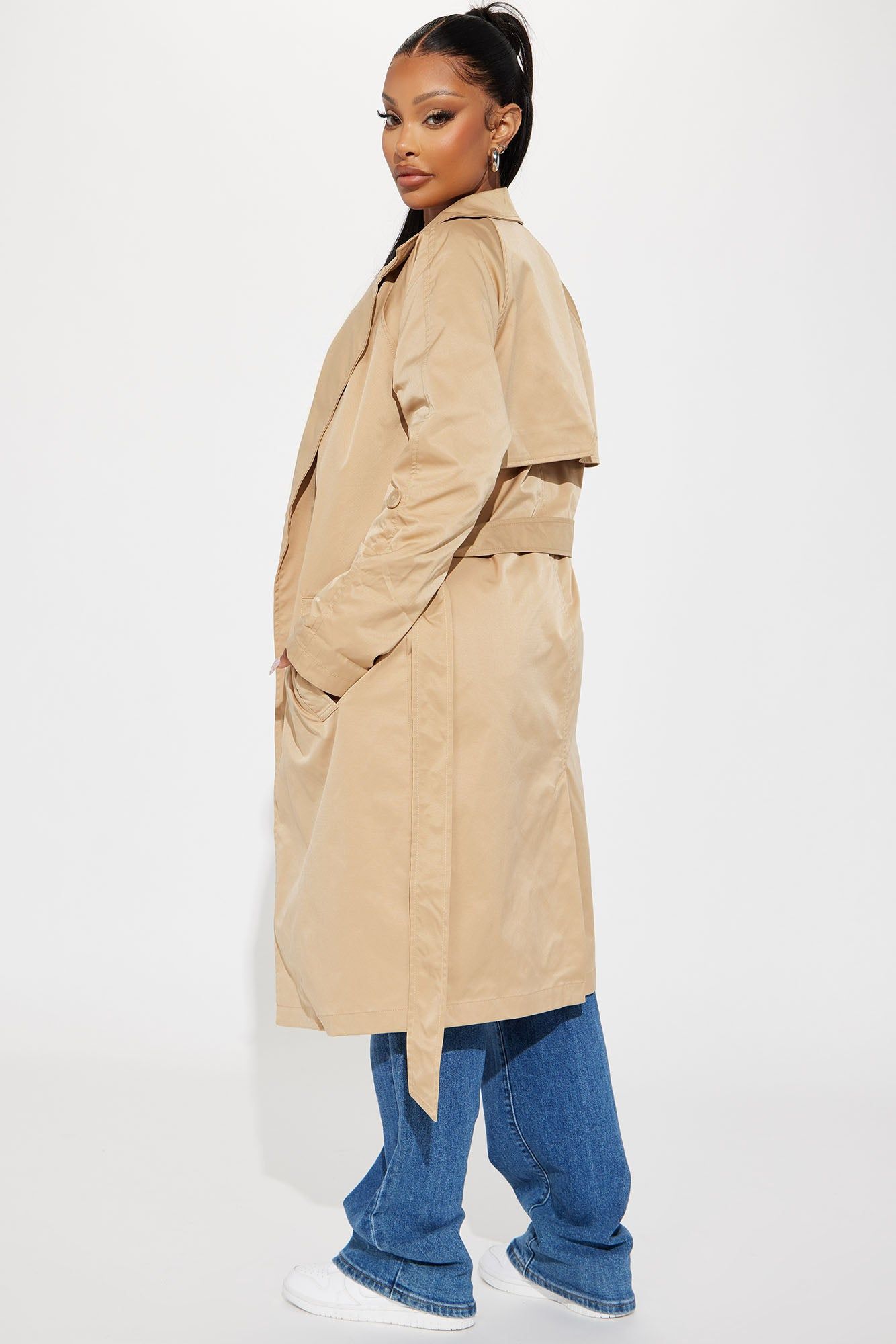 Around Town Trench - Khaki sold by Fashion Nova product image thumbnail 3
