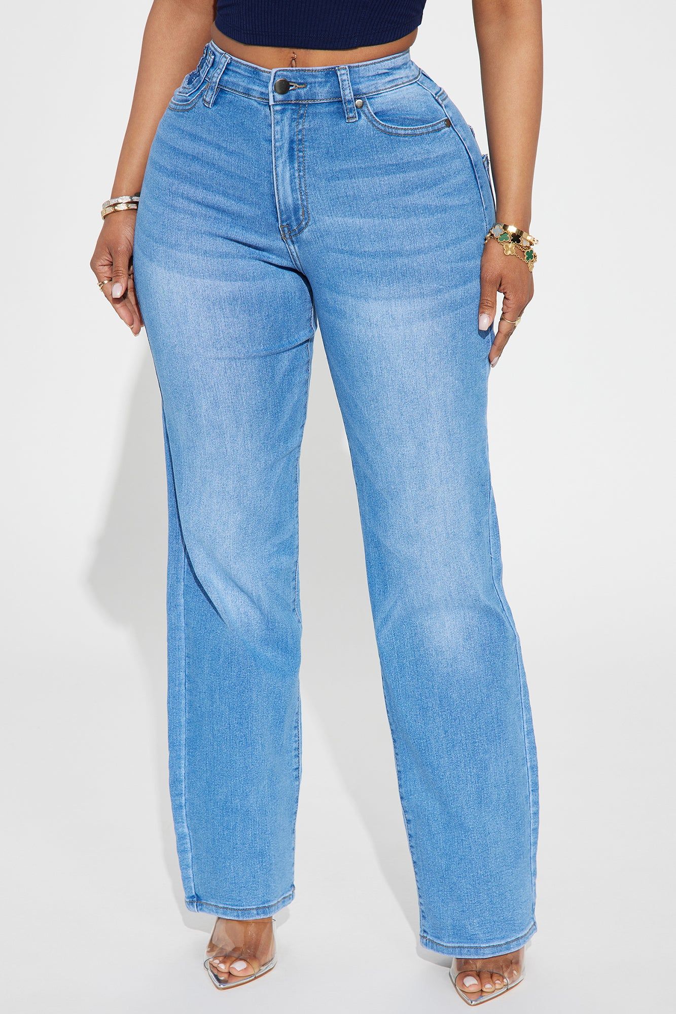 Well Known Stretch Straight Leg Jeans - Medium Wash sold by Fashion Nova product image thumbnail 2