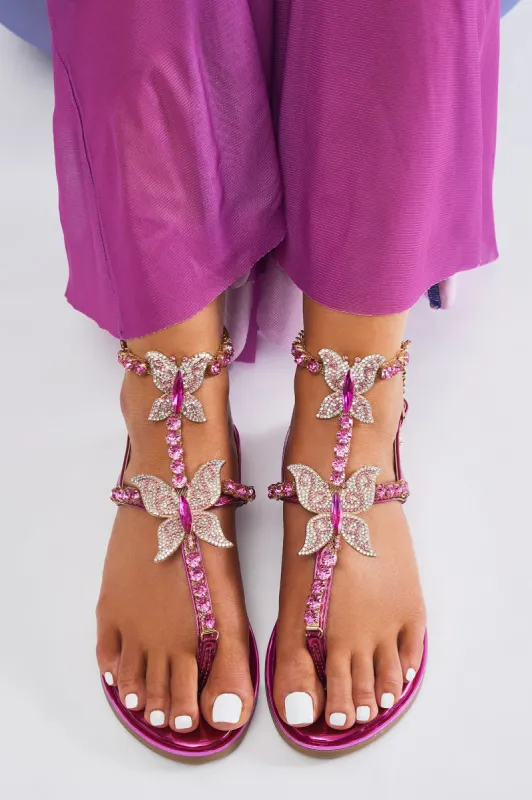 Gotta Let Go Flat Sandals - Pink sold by Fashion Nova