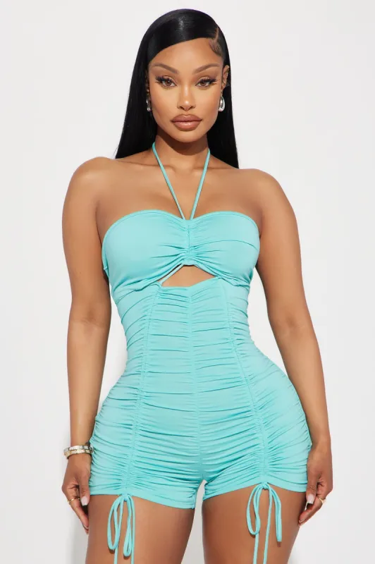 Show You Off Romper - Aqua sold by Fashion Nova
