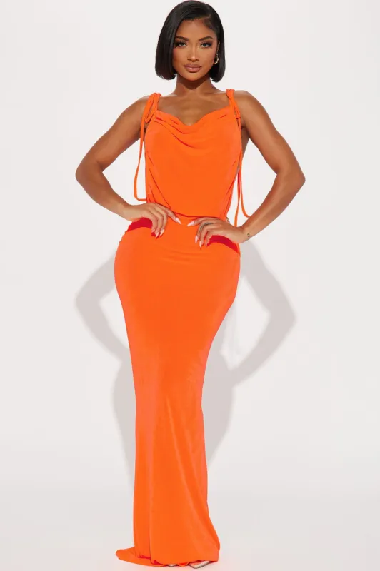 Caribbean Mami Maxi Dress - Orange sold by Fashion Nova