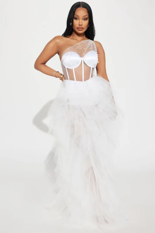 Something Special Tulle Gown - White sold by Fashion Nova