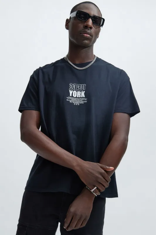 NYC Only The Strong Survive Short Sleeve Tee - Black sold by Fashion Nova