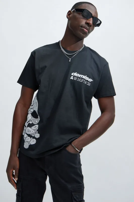 Paisley Demise Short Sleeve Tee - Black sold by Fashion Nova