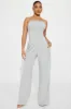 Push The Button Jumpsuit - Heather Grey sold by Fashion Nova