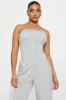 Push The Button Jumpsuit - Heather Grey sold by Fashion Nova