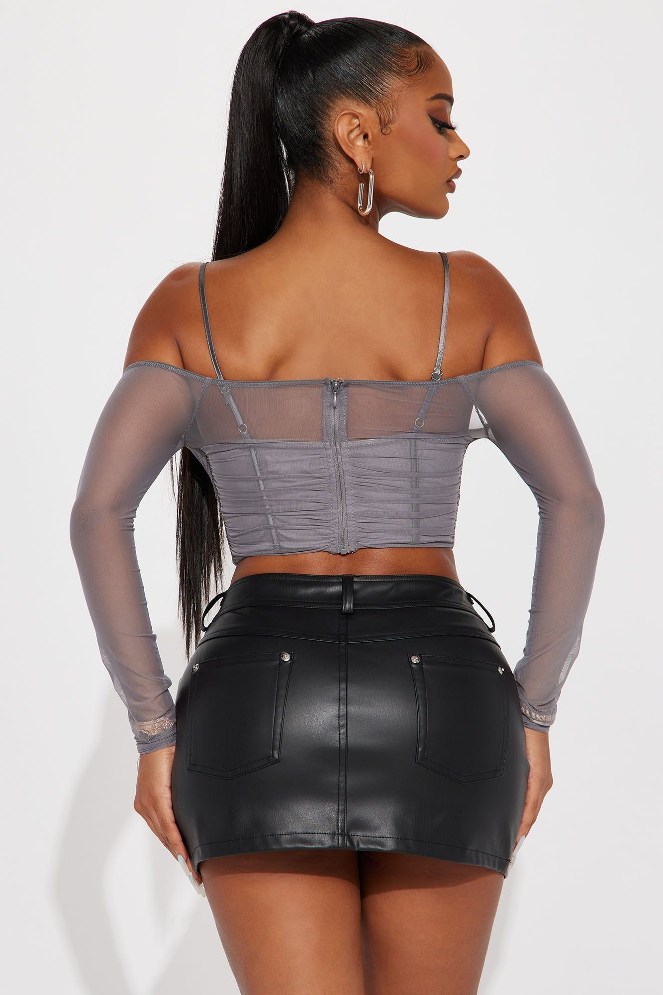 Emma Mesh Corset - Grey sold by Fashion Nova product image thumbnail 3