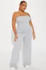 Leave This Town Jumpsuit - Heather Grey sold by Fashion Nova