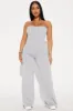 Leave This Town Jumpsuit - Heather Grey sold by Fashion Nova