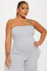 Leave This Town Jumpsuit - Heather Grey sold by Fashion Nova