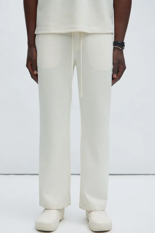 Cairo Textured Straight Pants - Cream sold by Fashion Nova