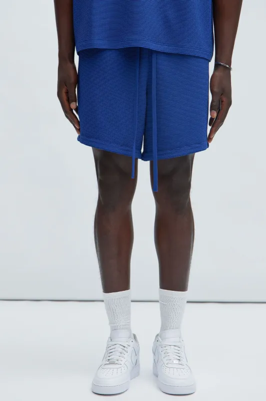 Zyler Textured Shorts - Blue sold by Fashion Nova