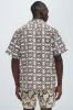 Interlocked Shirt - Off White/combo sold by Fashion Nova