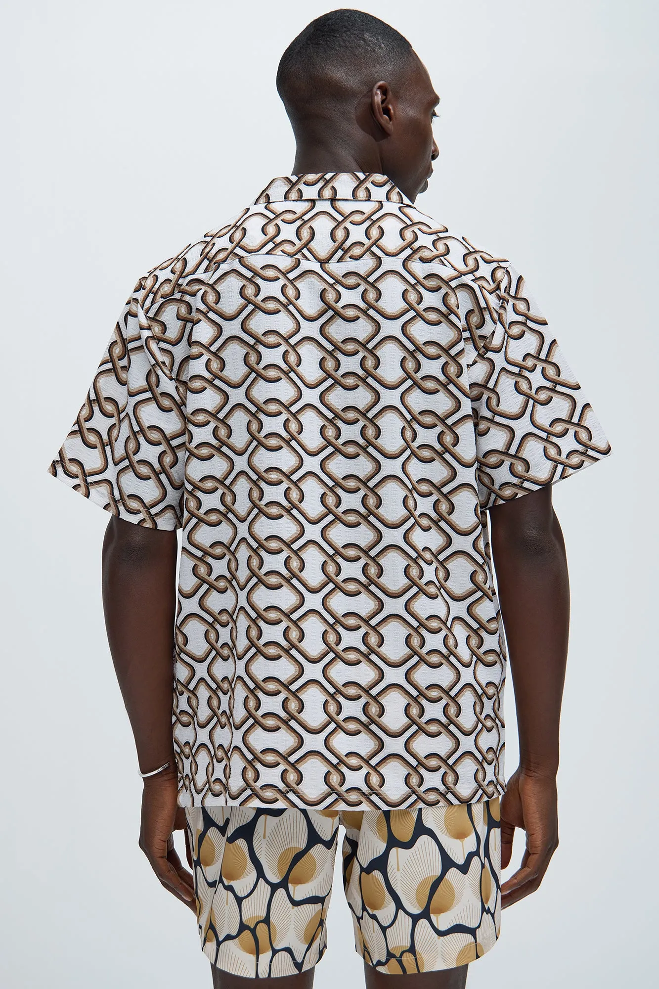 Interlocked Shirt - Off White/combo sold by Fashion Nova product image thumbnail 4