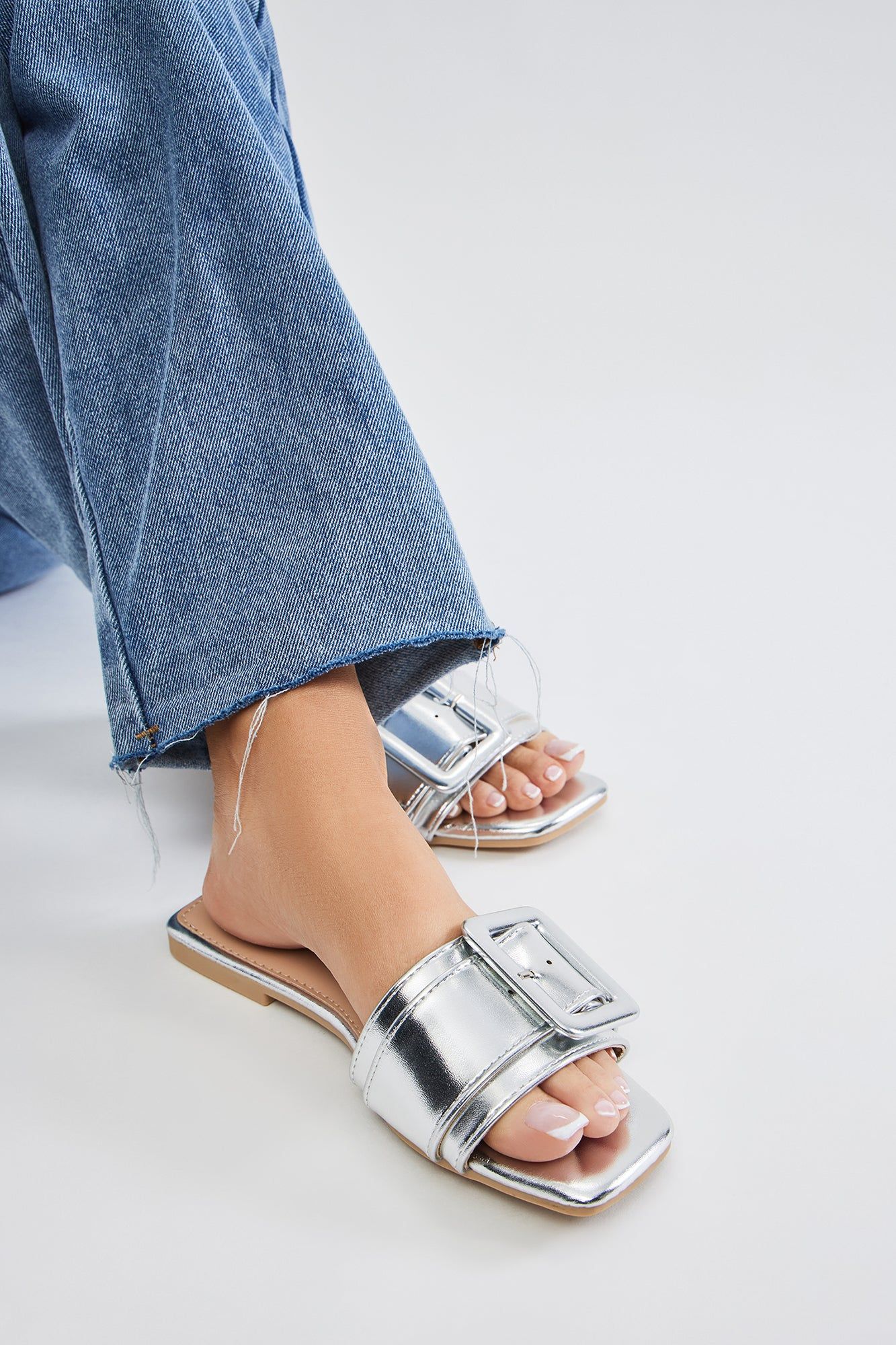 No Attitude Buckle Sandals - Silver sold by Fashion Nova product image thumbnail 5