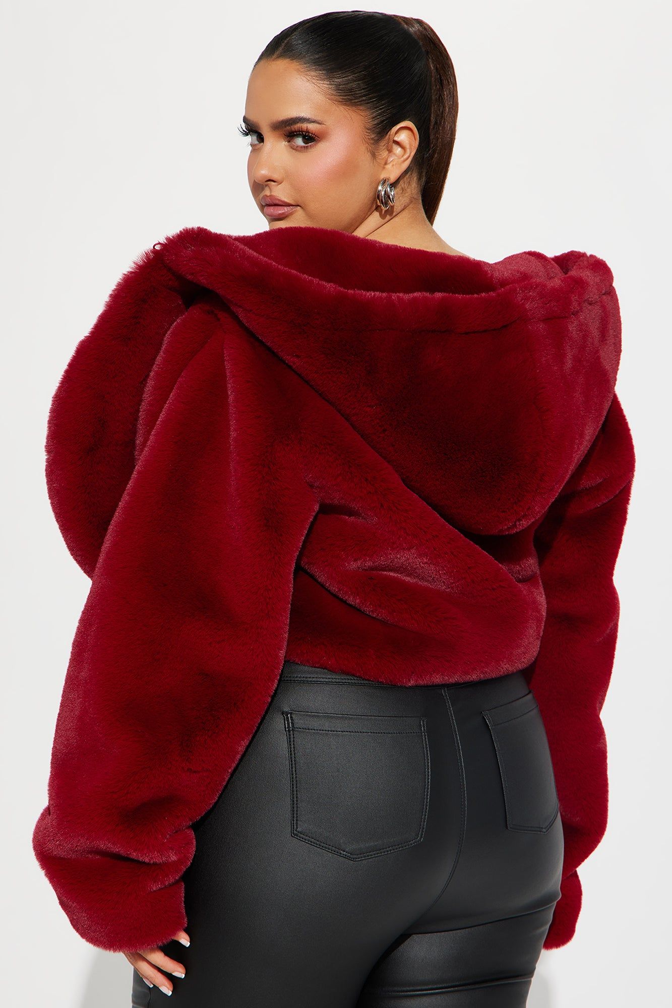 Cuddle Time Faux Fur Coat - Red sold by Fashion Nova product image thumbnail 6
