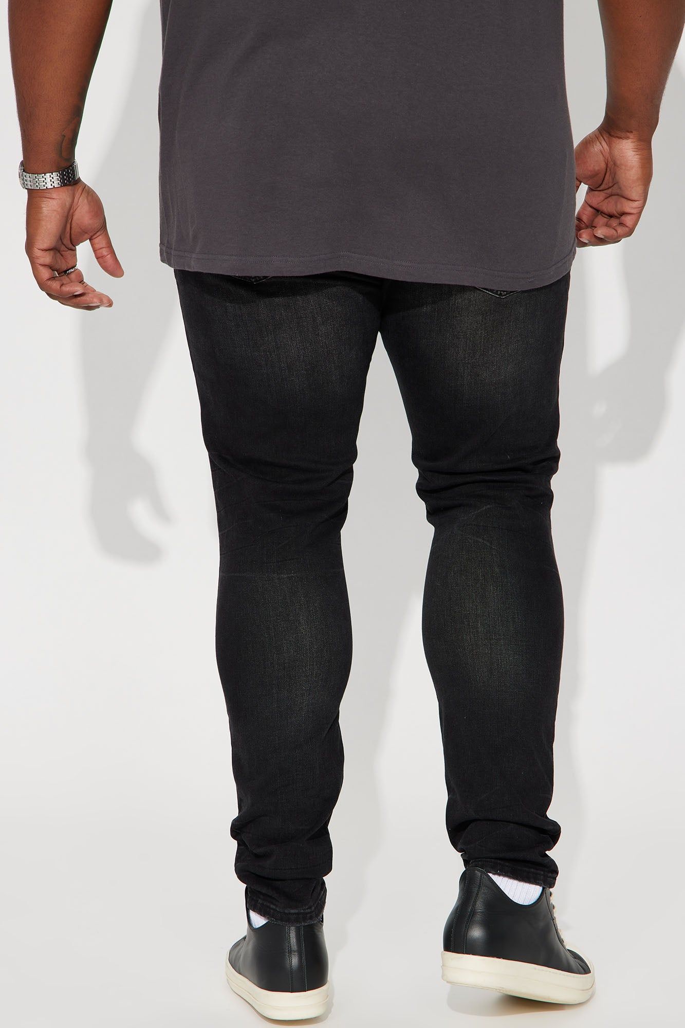 More To It Paint Stacked Skinny Jeans - Black sold by Fashion Nova product image thumbnail 3