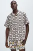 Interlocked Shirt - Off White/combo sold by Fashion Nova
