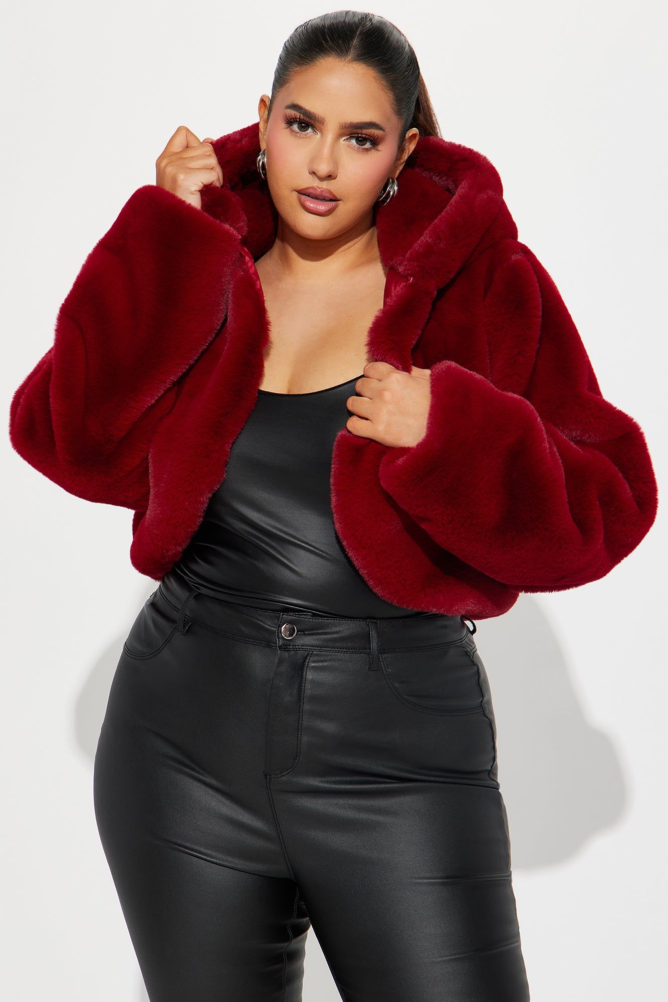 Cuddle Time Faux Fur Coat - Red sold by Fashion Nova product image thumbnail 4