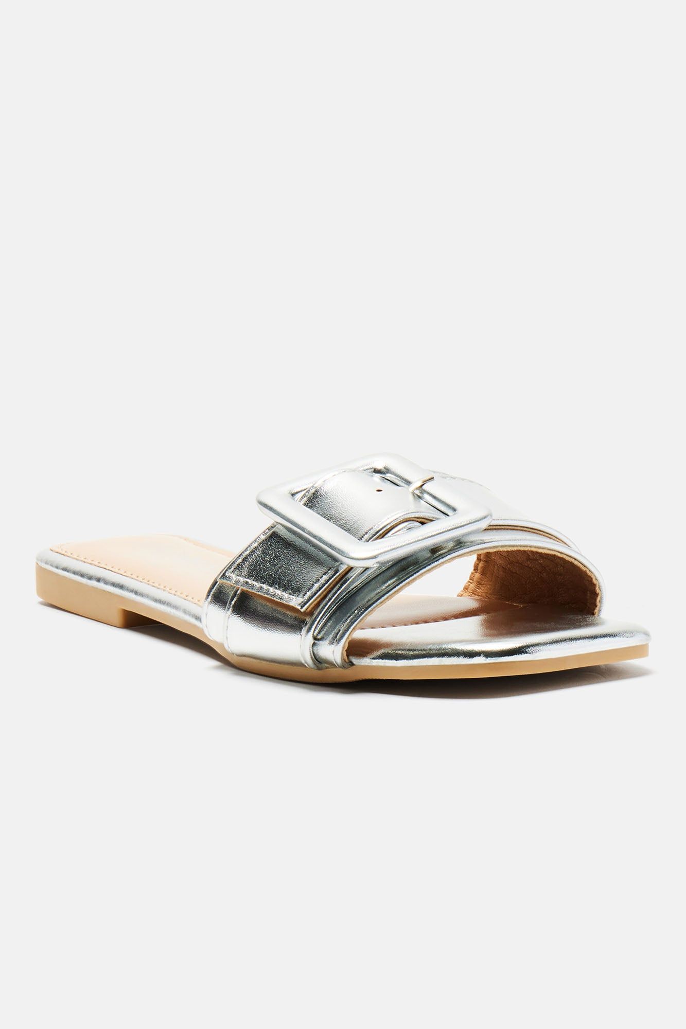 No Attitude Buckle Sandals - Silver sold by Fashion Nova product image thumbnail 4