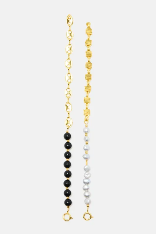 Gilded Greed Bracelet Set - Gold/combo sold by Fashion Nova