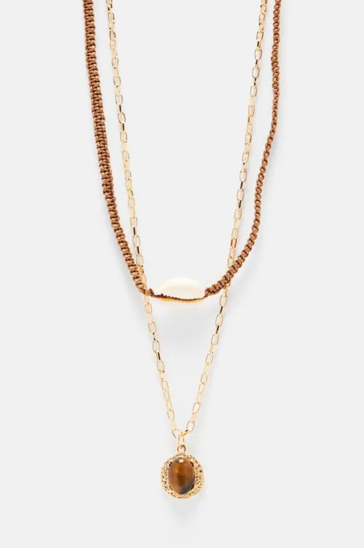 Emrys Necklace Set - Gold sold by Fashion Nova