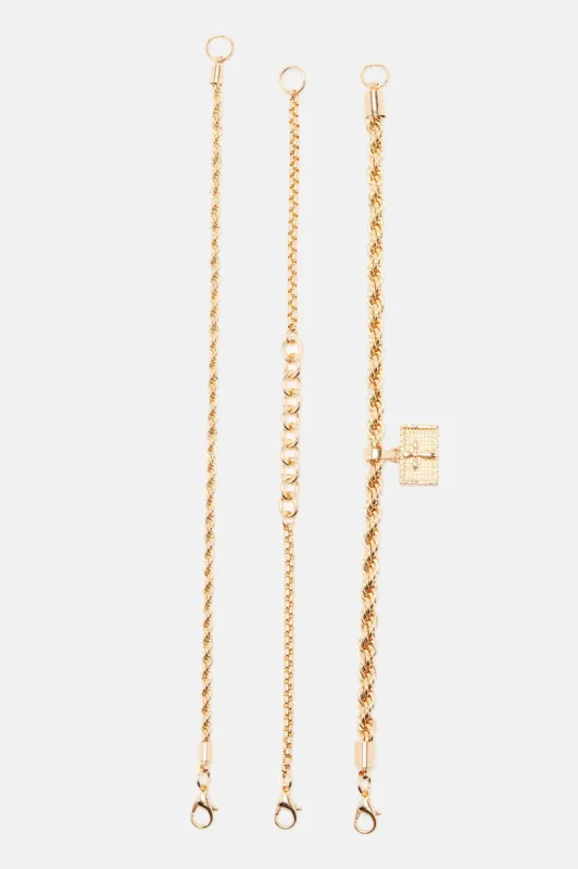 Only Stronger Bracelet Set - Gold sold by Fashion Nova