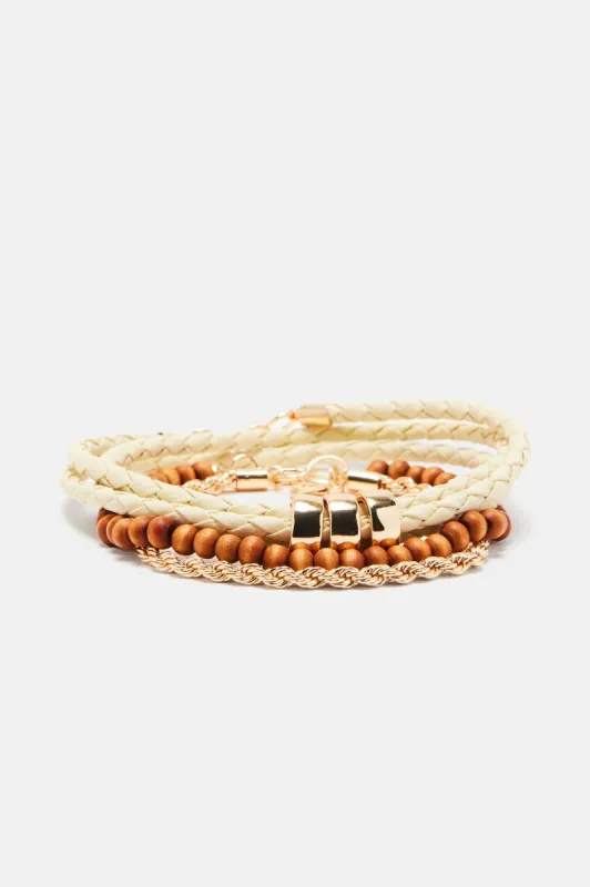 Tavian Bracelet Set - Gold sold by Fashion Nova
