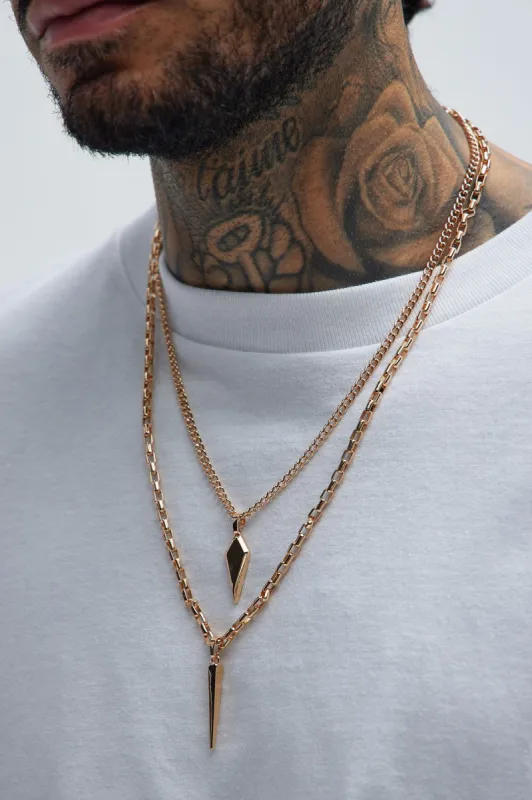 Elio Necklace Set - Gold sold by Fashion Nova