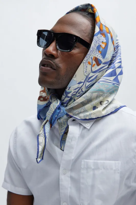 Roman Empire Bandana - Blue/combo sold by Fashion Nova