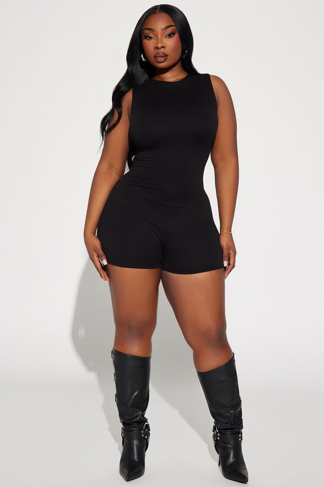 Hayleigh Double Lined Romper - Black sold by Fashion Nova product image thumbnail 4
