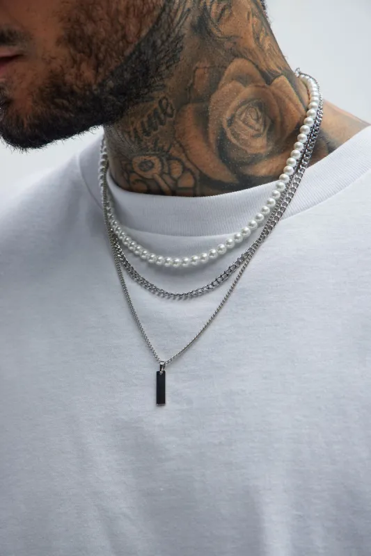 Tatum Necklace Set - Silver sold by Fashion Nova